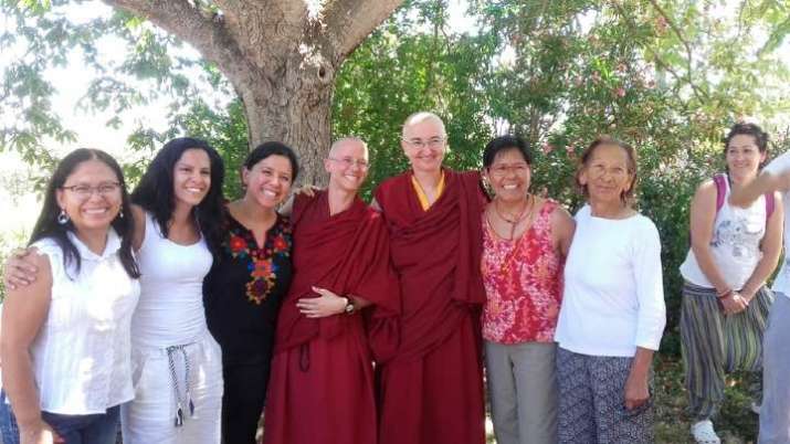 Meeting with Latin American Buddhist women on the occasion of a retreat led by Ven. Damcho. Image courtesy of Sakyadhita Spain