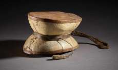 A Tibetan hand drum, known as a <i>damaru</i>. From theguardian.com