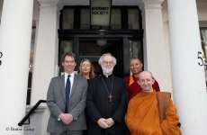 Buddhist leaders meet with then archbishop of Canterbury Rowan Williams in 2012. From thebuddhistsociety.org
