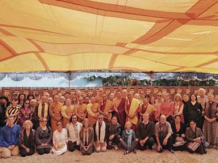 Group picture after Visakha Puja. Image courtesy of Courtney Purcell