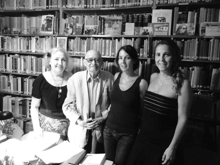 At the Foundation-Institute of Buddhist Studies, left to right: Carmen, Fernando, Eleonora, and Florencia Tola. Image courtesy of Florencia Tola