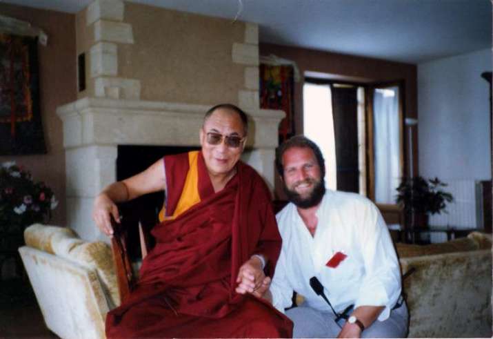 Surya Das with the Dalai Lama. From flickr.com