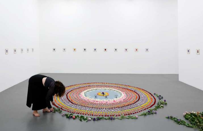 <i>Rose Mirror Mandala</i>, Stathacos, Chrysanne. 2013. Photo by Matthias Herrmann