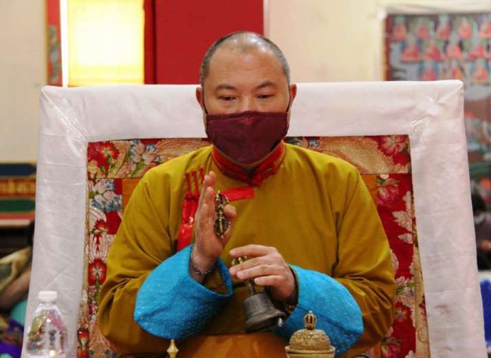 Telo Tulku Rinpoche during Chotrul Duchen. From facebook.com