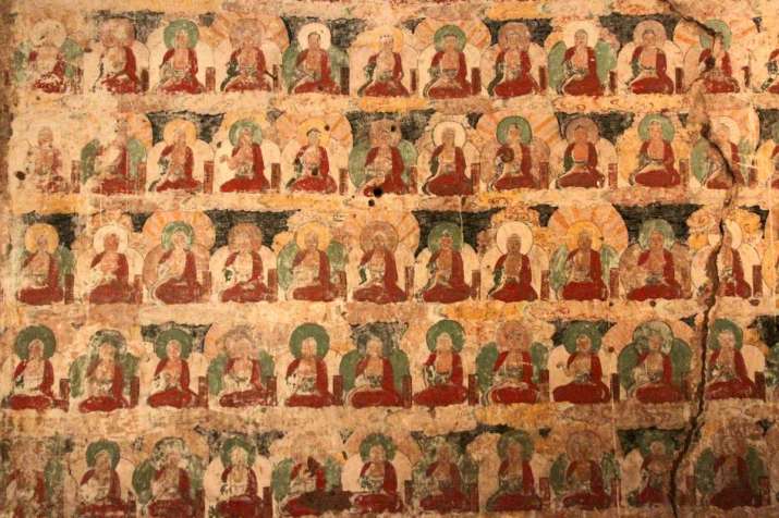 Wall painting, Ming dynasty (1368–1644), Mingxiu Monastery. Photo by Fu Yiqun