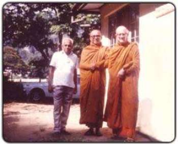 Richard Abeysekera, Ven. Piyadassi Thera, and Ven. Nyanaponika Thera. From bps.lk
