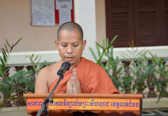 Ven. Vy Sovechea, president of Preah Sihanouk Raja Buddhist University, Battambang Branch. From sbubb.edu.kh