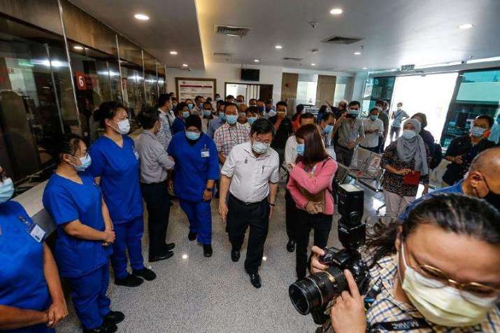 Penang Chief Minister Chow Kon Yeow tours the hospital. From malaymail.com